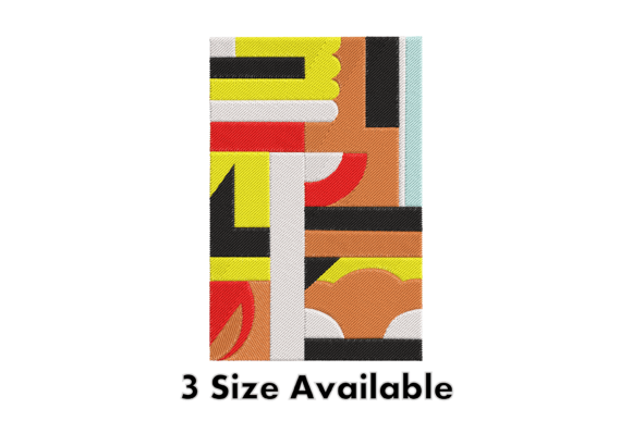 Bold Abstract Geometric Embroidery