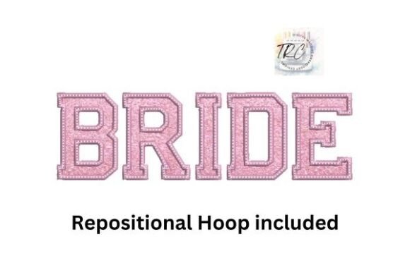 Bride Applique Embroidery Design
