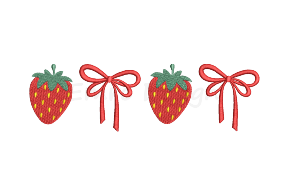 Coquette Strawberry Embroidery, Summer