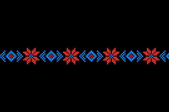 Folk Border Embroidery Pattern