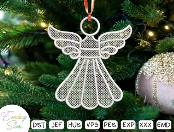 Lace Angel Embroidery Design