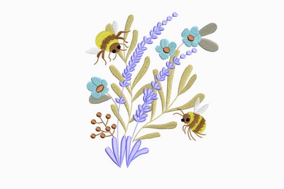 Lavender Embroidery Design
