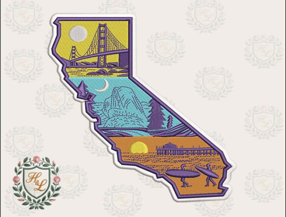 Layers of California Embroidery Files
