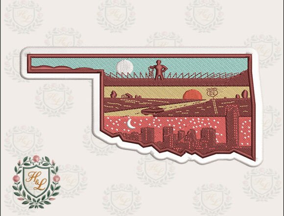 Layers of Oklahoma Embroidery Files