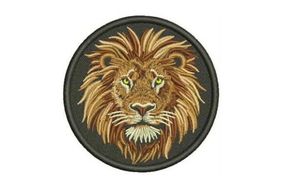Lion Head Embroidery Patch