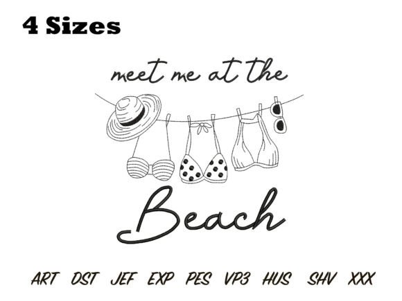 Meet Me at the Beach Embroidery