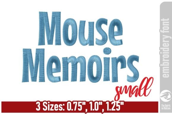Mouse Memoirs Cute Embroidery Font - S