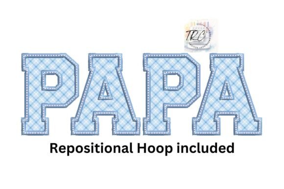 Papa Applique Embroidery Design