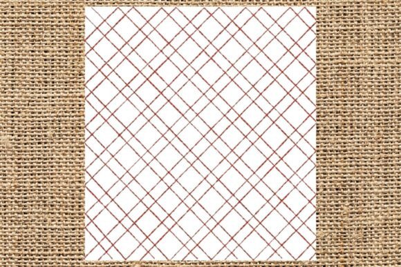 Plaid Geometric Embroidery - Six Sizes